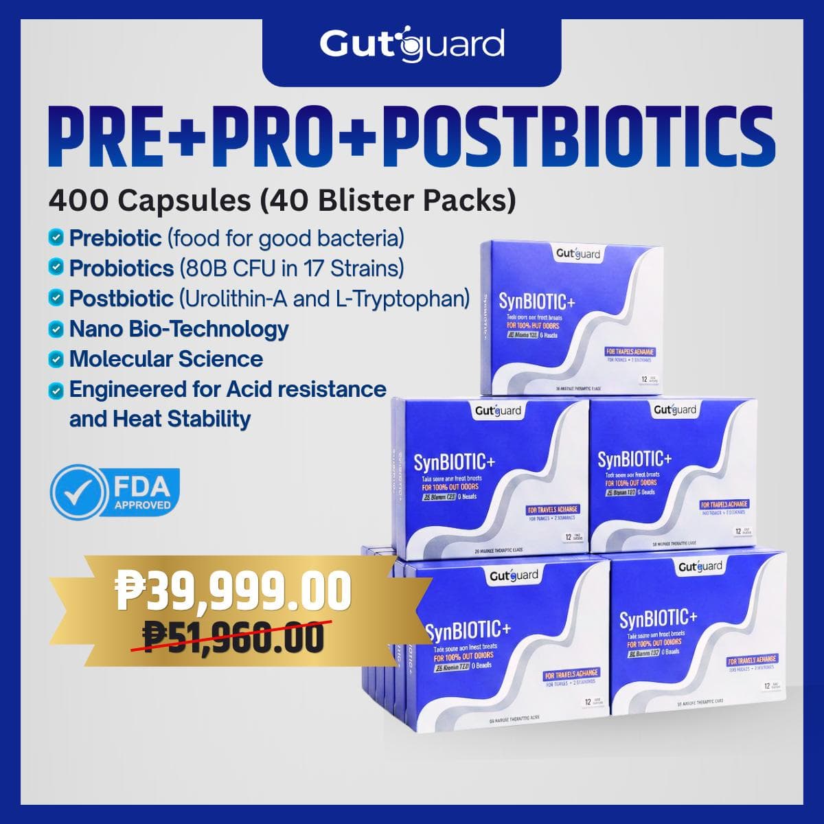 GutGuard SynBiotic+ Peak Protocol Triple Biotic